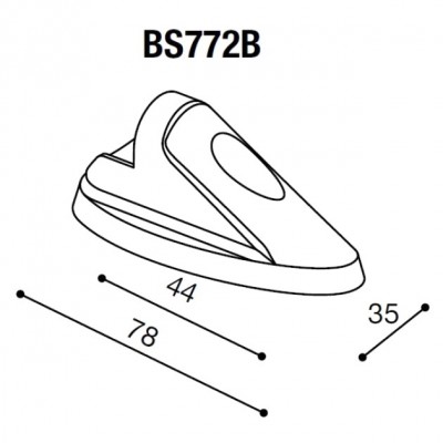 Montážní adaptér BS772B pro zpětná zrcátka RIZOMA do kapotáže - pro motocykly HONDA CBR1000RR, černý, (1pár)